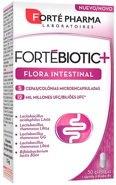 Suplement diety Forte Pharma Fortebiotic+ Flora jelitowa 30 kapsułek (8470002011465) - obraz 1