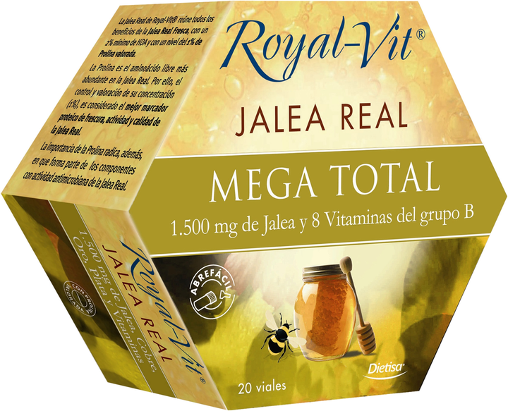 Харчова добавка Dietisa Royal Vit Mega Total 1500 мг 20 флаконів (8414200299256) - зображення 1