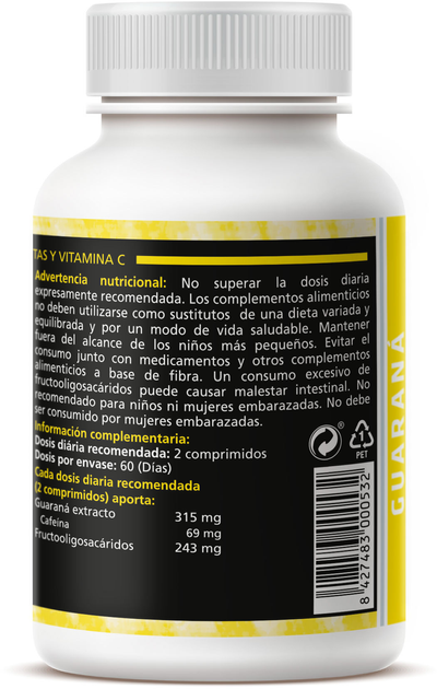 Харчова добавка Sotya Super guarana 600 мг 120 таблеток (8427483000532) - зображення 2