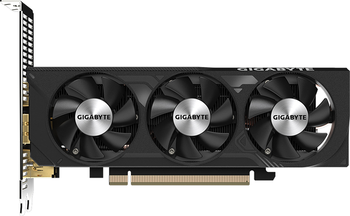 Видеокарта Gigabyte PCI-Ex GeForce RTX 4060 OC Low Profile 8GB GDDR6 (128bit) (2475/17000) (2 x HDMI, 2 x DisplayPort) (GV-N4060OC-8GL) - изображение 1