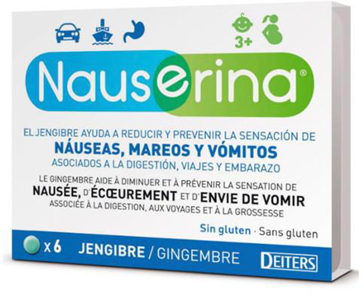 Suplement diety Deiters Nauserina 6 tabletek (8430022001792) - obraz 1