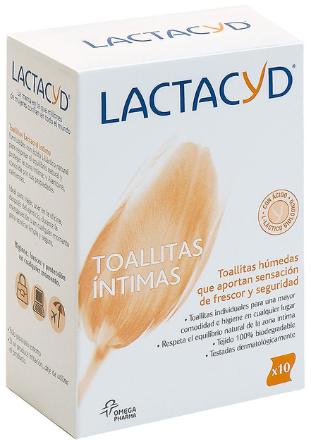 Вологі серветки для інтимної гігієни Lactacyd Intimate Wipes 10 Units (8470003045278) - зображення 1