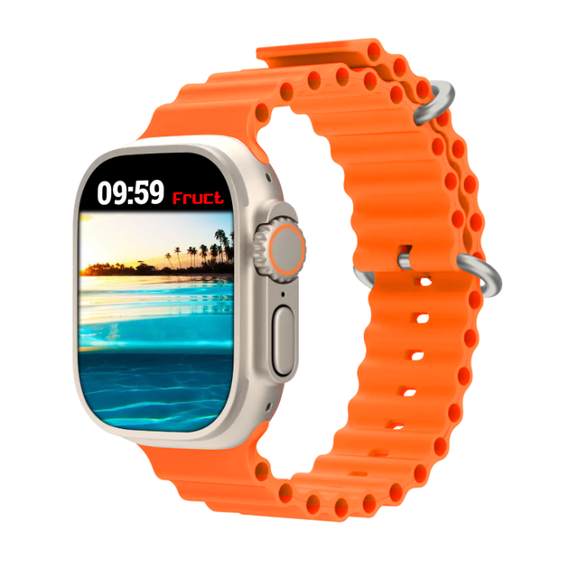 Силиконовый ремешок Fruct Ocean для Apple Watch 42/44/45/46/49 mm Orange - Фото 1 Силиконовый ремешок Fruct Ocean для Apple Watch 42/44/45/46/49 mm Orange - изображение 1