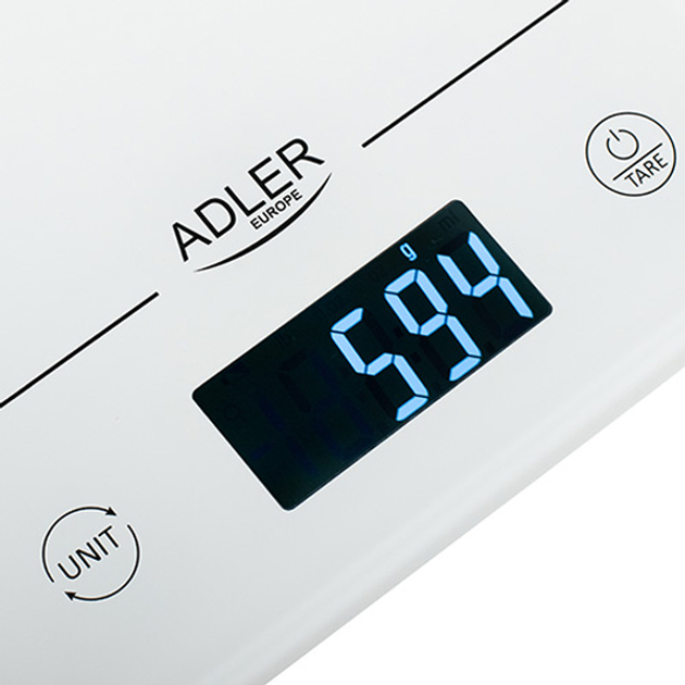 Waga kuchenna Adler AD 3170 Biała (5903887801577) - obraz 3