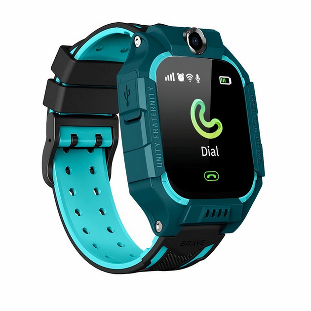 Детские смарт часы Smart Watch Q19 с СИМ картой /LBS/SIM/ Бирюзовые ...