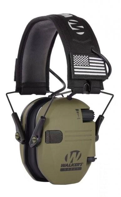 Активные наушники на шлем Walkers Razor + крепление OPS Core Чебурашки Оливковый (Kali) KL150 - изображение 2