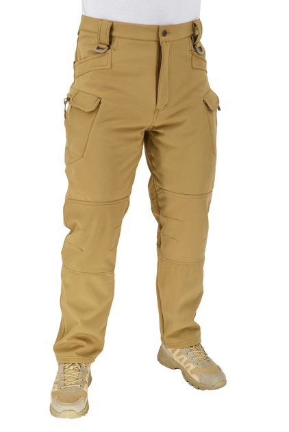 Утепленные тактические штаны Eagle PA-04 IX7 Soft Shell на флисе Песок (Койот) XL - изображение 1