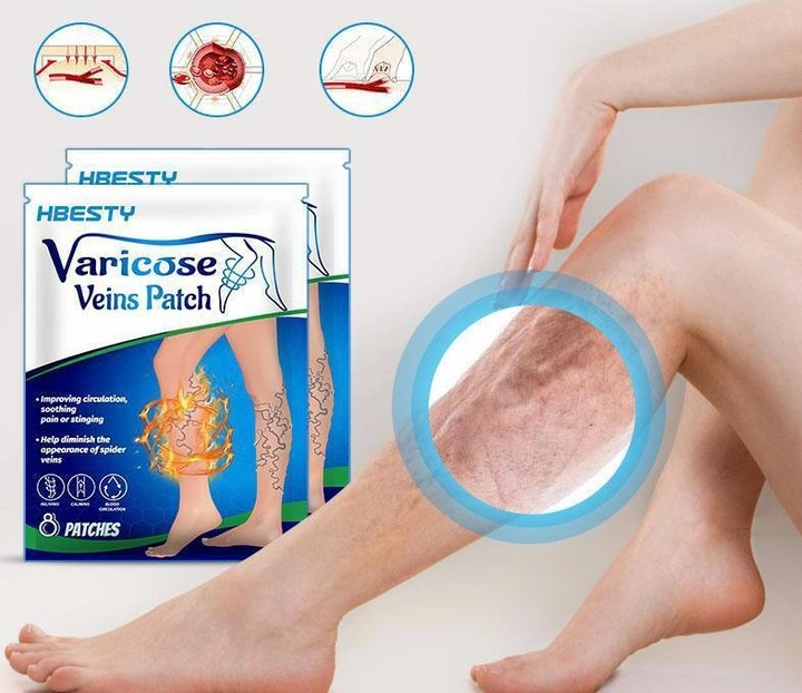 Пластир від варикозу тромбозу та васкуліту Varicose Veins Patch 8 шт - изображение 2