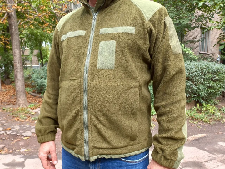 Кофта флісова Eva Military. військова, тактична, колір хакі, розмір 3XL - изображение 1