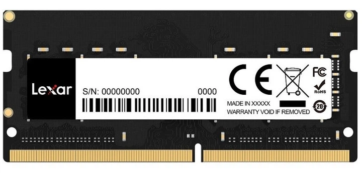 Lexar 8 GB SO-DIMM DDR4 3200 MHz (LD4AS008G-B3200GSST)
