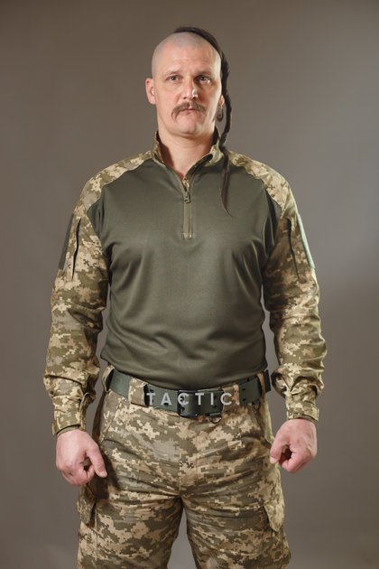 Тактична військова сорочка Убакс (UBACS) CORD (з налокітником), бойова сорочка, піксель 52 - зображення 1