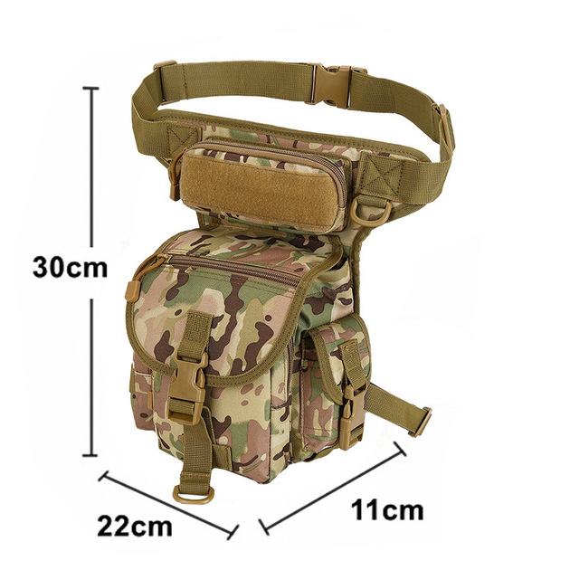 Сумка тактична на стегно AOKALI Outdoor A90 (Camouflage CP) компактна військова камуфляжна taktical - зображення 1