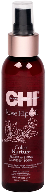 Незмивний тонік для волосся CHI Rose Hip Oil Color Nurture Repair & Shine 118 мл (633911772782) - зображення 1