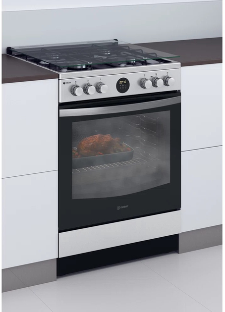 Kuchenka gazowa z piekarnikiem elektrycznym Indesit (IS67G8CHX/E) - obraz 7