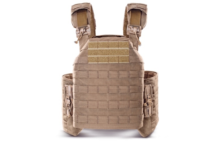 Плитоноска / тактичний жилет Plate Carrier U-WIN PRO зі швидким скиданням 260х330 з камербандами M під балістичні пакети Cordura 1000 Тан - изображение 2