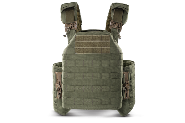 Плитоноска / тактичний жилет Plate Carrier U-WIN PRO зі швидким скиданням 280х360 з камербандами L під балістичні пакети Cordura 500 Реінджер Грін / Темна Олива - зображення 2