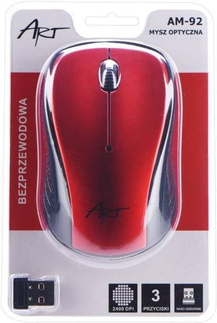 Миша Art AM-92E USB Red (MYART-AM-92E) - зображення 3