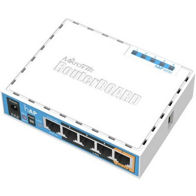 Безпровідний маршрутизатор Mikrotik hAP RB951Ui-2ND 100Мбіт/с White - зображення 1