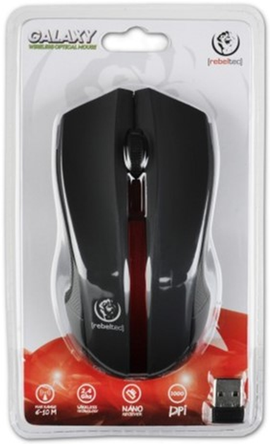 Mysz Rebeltec Galaxy Wireless Czarny/Czerwony (RBLBYS00035) - obraz 3
