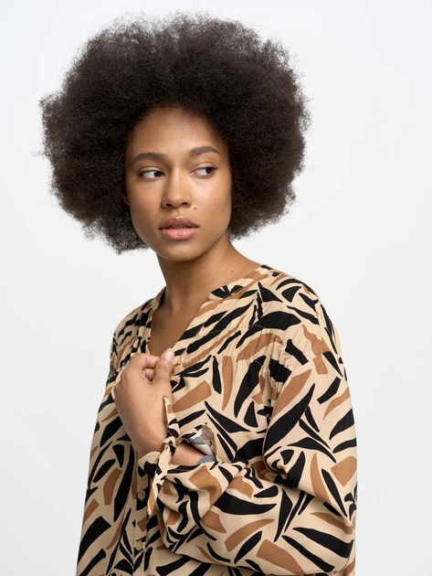 Блузка Big Star WZORISA-802 XXL Коричнева (5900714596910) - зображення 4