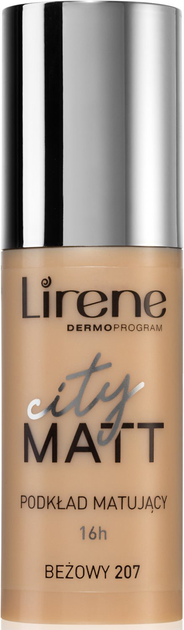 Podkład Lirene City Matt Fluid 207 Beige 30 ml (5900717062078) - obraz 1