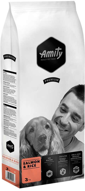 Корм для собак Amity Salmon&Rice гипоаллергенный с лососем и рисом 3 кг ...