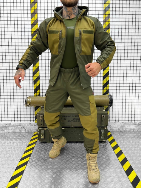 Тактический теплый военный комплект Горка ( Куртка + Штаны ), Камуфляж: Олива, Размер: XL - изображение 1