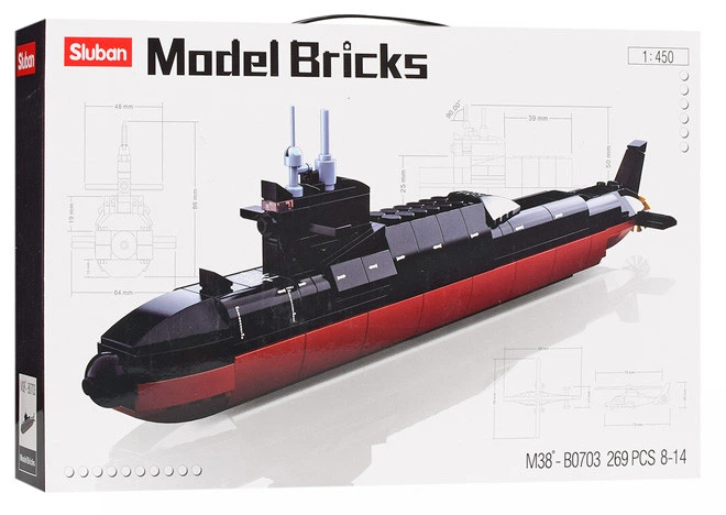 Конструктор військовий Підводний човен Sluban Model Bricks 227 деталей - зображення 4