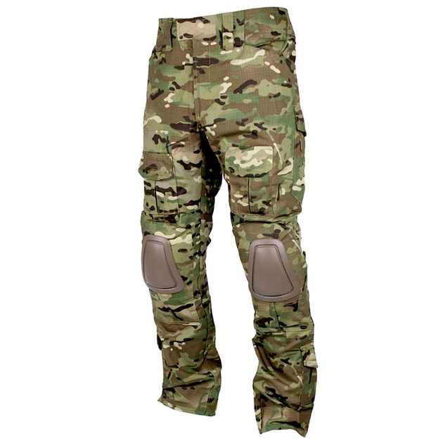 Штани Тактичні з Наколінниками Літо 12 кишень ClefersTac G2 Мультикам ріп-стоп літні - Камуфляжні Військові Армійські штани Розмір: L (50230861) - зображення 1