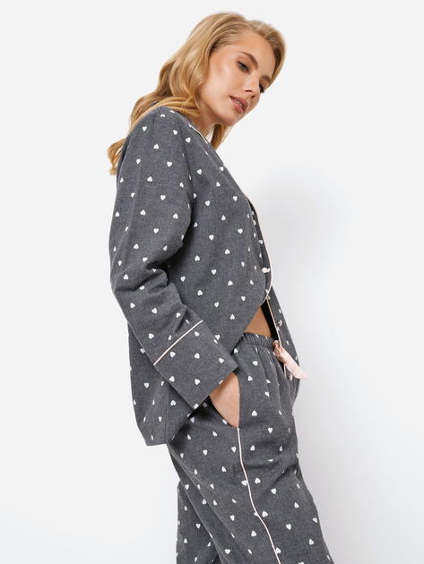 Piżama (koszula + spodnie) Aruelle Joy pajama long XL Szara (5905616143262) - obraz 2