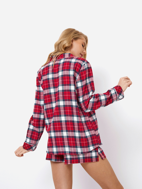 Piżama (koszula + spodenki) Aruelle Marissa pajama short M Czerwona (5905616143668) - obraz 2