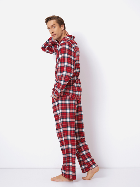Піжама (сорочка + штани) чоловіча бавовняна Aruelle Michael pajama long M Червона (5905616145273) - зображення 2