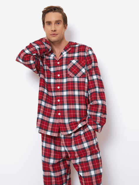 Piżama (koszula + spodnie) Aruelle Michael pajama long XL Czerwona (5905616145297) - obraz 3