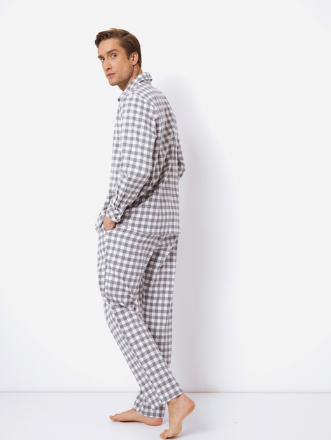 Піжама (сорочка + штани) чоловіча бавовняна Aruelle Samuel pajama long L Сіра (5905616145334) - зображення 2