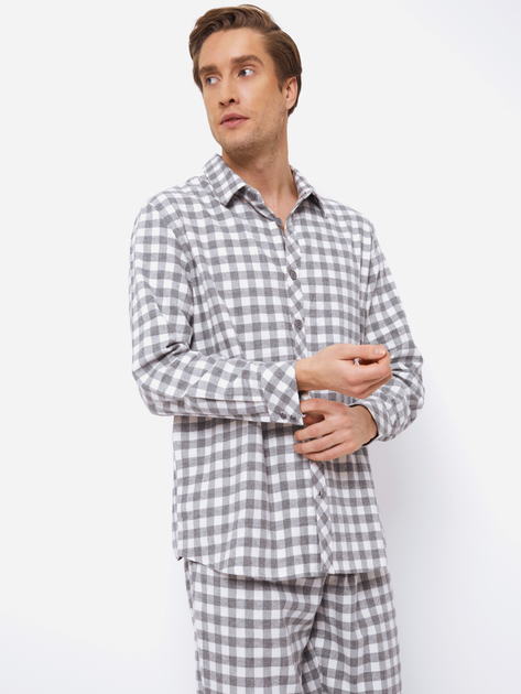 Piżama (koszula + spodnie) Aruelle Samuel pajama long XL Szara (5905616145341) - obraz 3