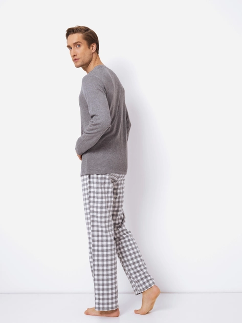 Піжама (лонгслів + штани) чоловіча Aruelle Stefan pajama long XL Сіра (5905616145396) - зображення 2