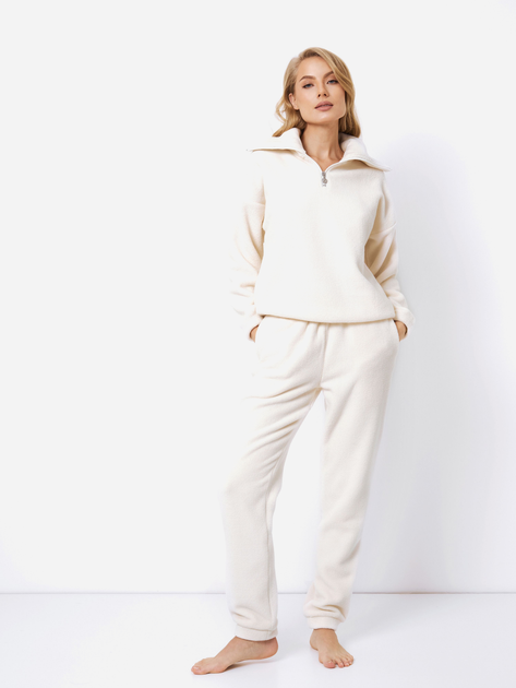 Домашній костюм (кофта + штани) Aruelle Teodora set soft S Білий (5905616140117) - зображення 1