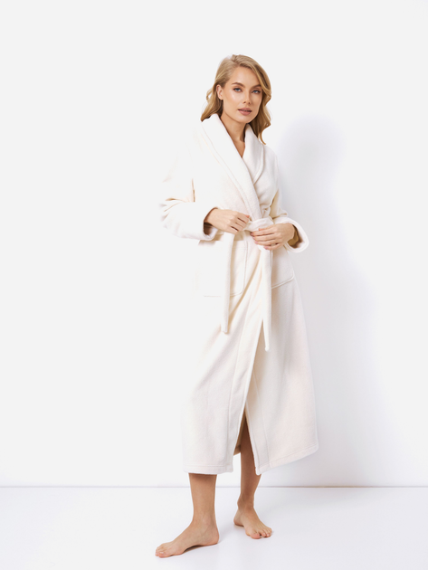 Халат жіночий великого розміру Aruelle Teodora bathrobe XL Білий (5905616140087) - зображення 1