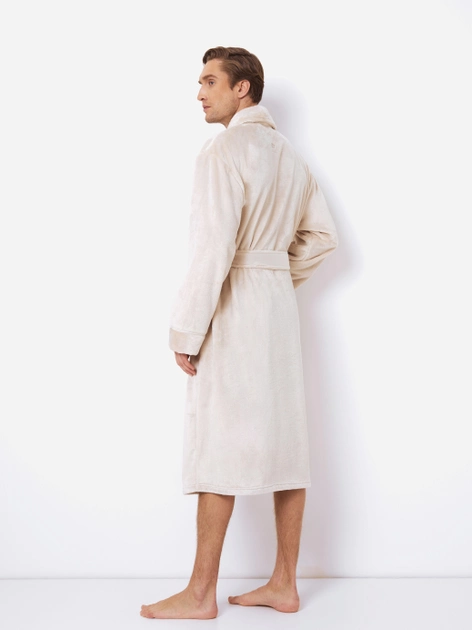 Халат чоловічий з велсофту теплий Aruelle Henry bathrobe XL Кремовий (5905616144948) - зображення 2