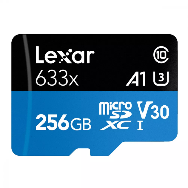 Карта памяти Накопитель Micro SDXC Card LEXAR 633x Class 10 UHS-I U3 256GB - изображение 1