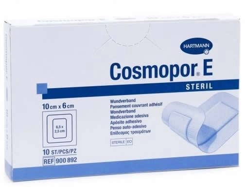 Стерильні пов'язки Hartmann Cosmopor E Steril Absorbent Adhesive Dressing 10 x 6 см 10 шт (8470004826203) - зображення 1
