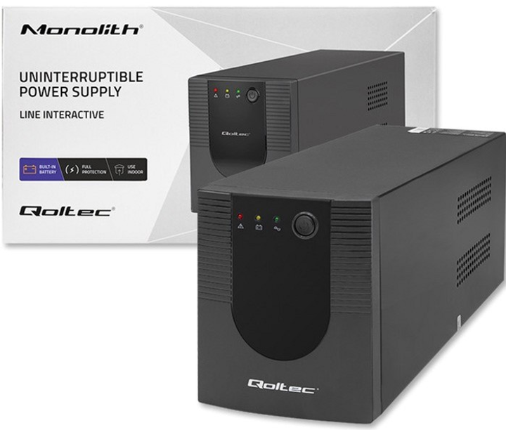 ДБЖ Qoltec Monolith 1500VA 900W (5901878537764) - зображення 5