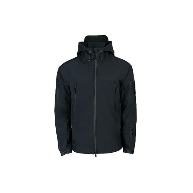 Тактична чоловіча куртка Softshell чорна XL - зображення 1