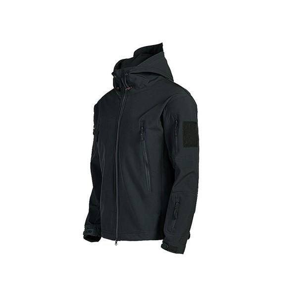 Тактична чоловіча куртка Softshell чорна 2хл - зображення 2