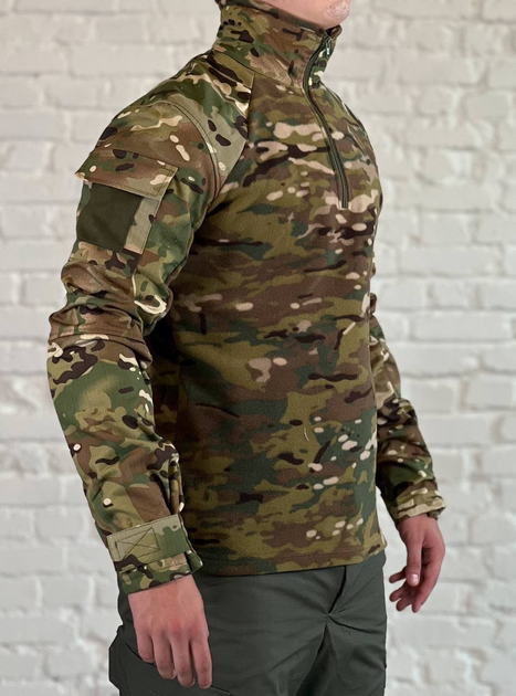 Армейский убакс флисовый с рукавами рип-стоп (без подкладки) для ВСУ Мультикам L - изображение 2