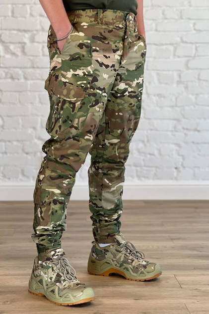 Тактически-военные штаны рип-стоп с флисовой подкладкой Мультикам XL - изображение 2