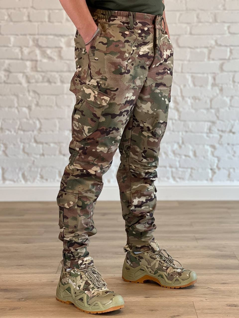 Армейские штаны флисовые SoftShell Мультикам XL - изображение 2
