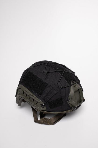 Кавер на тактическую каску FAST без ушей с водоотталкивающей пропиткой Черный - изображение 1