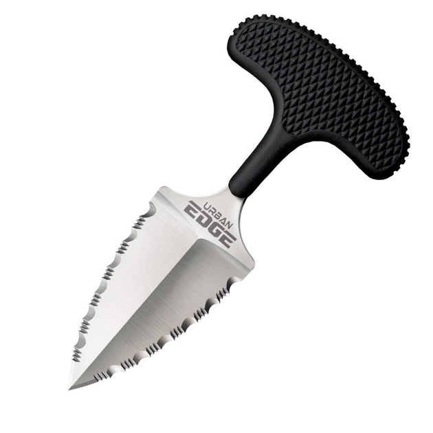 Ніж класичний Cold Steel Urban Edge Double Serrated Edge 43XLSS серейтор тип Hard Довжина клинка 63,5 мм + чохол - зображення 1