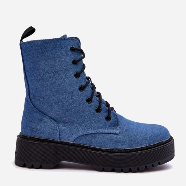 Жіночі черевики високі Teflorna 37 Блакитні (5905677884920) - зображення 1